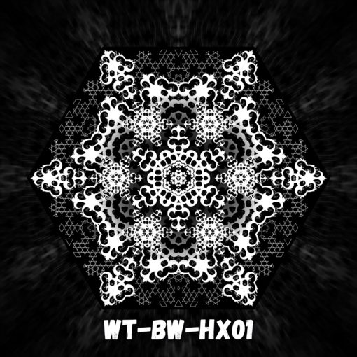 Winter Tale - WT-BW-HX01 - Psychedelic Black&White Hexagon - Design Preview