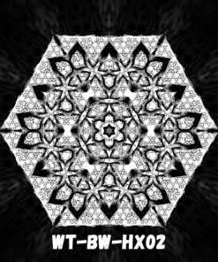 Winter Tale - WT-BW-HX02 - Psychedelic Black&White Hexagon - Design Preview