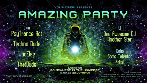 Enlightenment - Free Psychedelic Trance Party Facebook Promotion Cover