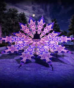 Abracadabra "Big Star & Central Eye" Psychedelic UV-Reactive DJ-Stage 12 UV-Petals Set - 3D-Preview