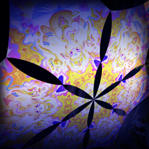 Lord Ganesha - Hexagram GN-DM01 - Psychedelic UV-Canopy - 3D-Preview