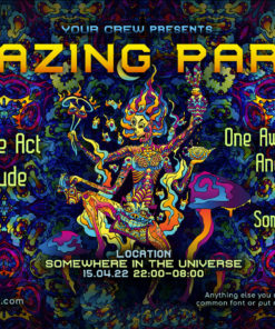 Kali in Acidland - Free Psychedelic Trance Party Facebook Promotion Cover