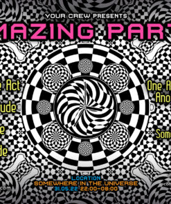 Melting Time - Free Psychedelic Trance Party Promotion Flyer A5
