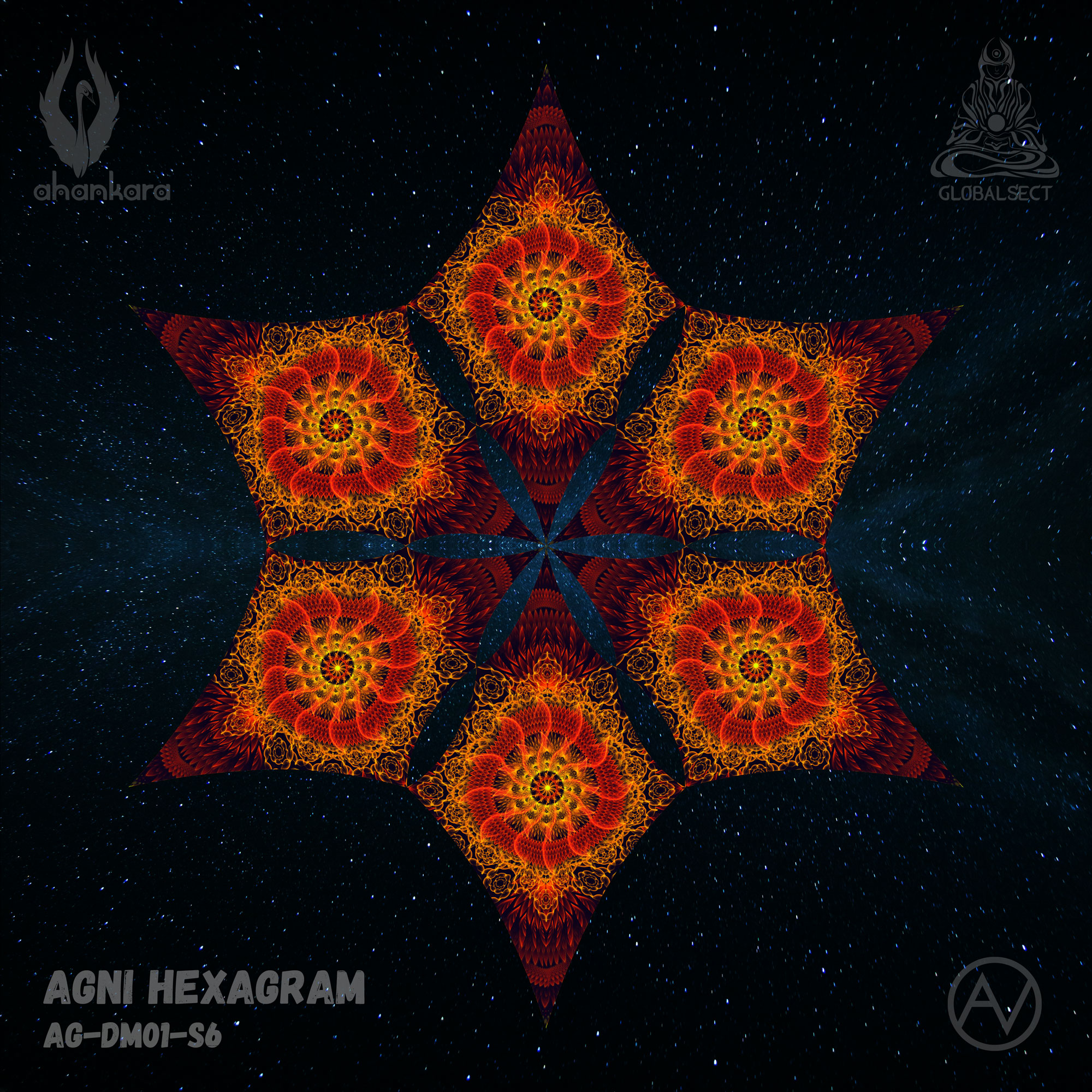 Agni - Hexagram - UV-Canopy - Psychedelic Party Decoration