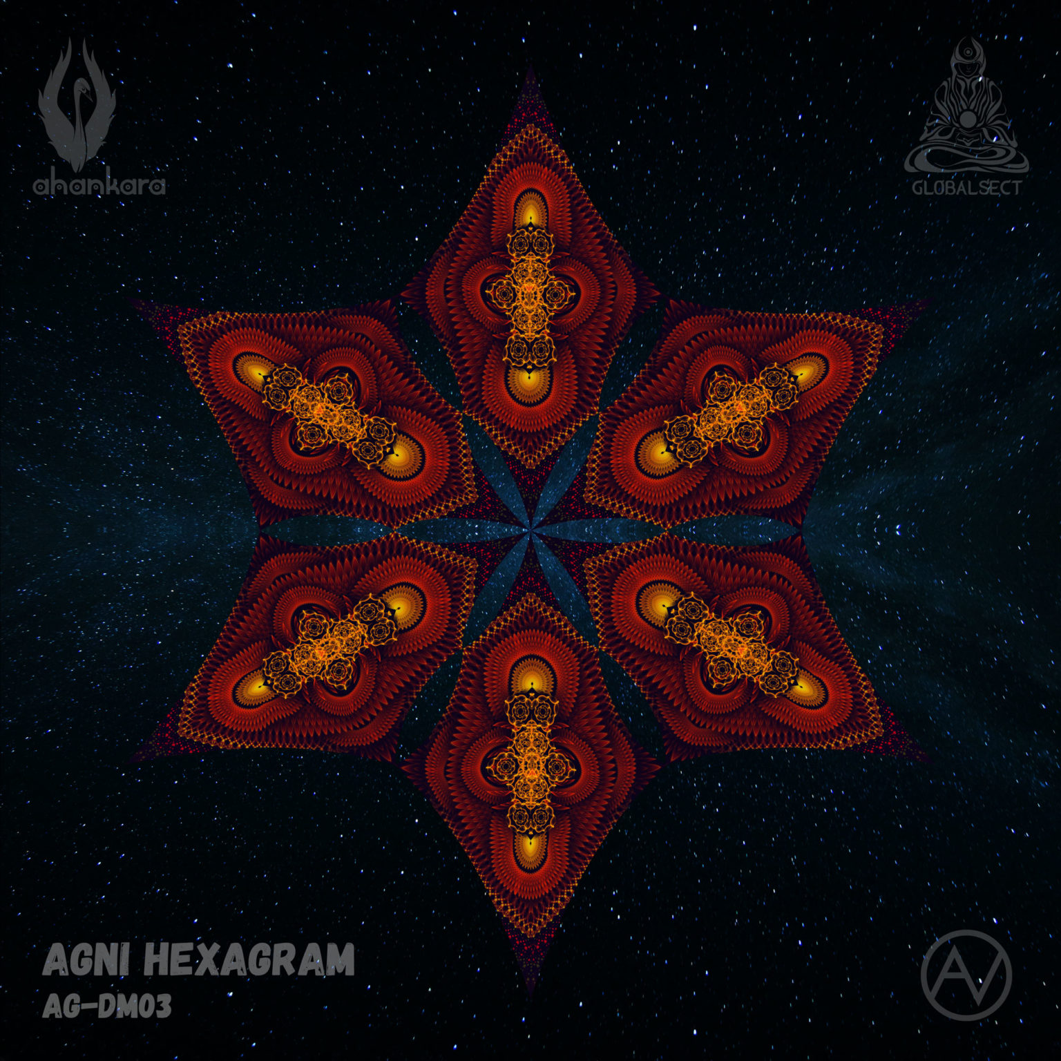 Agni - Hexagram AG-DM03 - Psychedelic UV-Canopy - Top View