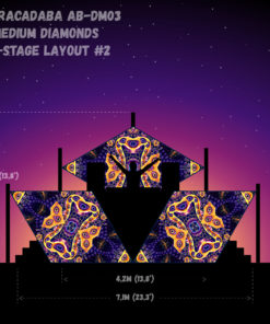 Abracadabra - AB-DM03 - Psychedelic UV-Reactive DJ-Stage 3 UV-Diamonds Set - Layout #2