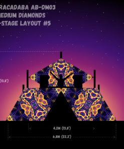 Abracadabra - AB-DM03 - Psychedelic UV-Reactive DJ-Stage 3 UV-Diamonds Set - Layout #5