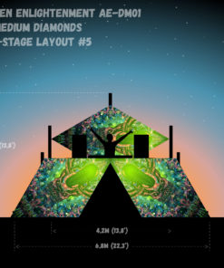 Alien Enlightenment - AE-DM01 - Psychedelic UV-Reactive DJ-Stage 3 UV-Diamonds Set - Layout #5