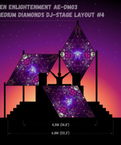 Alien Enlightenment - AE-DM03 - Psychedelic UV-Reactive DJ-Stage 3 UV-Diamonds Set - Layout #4