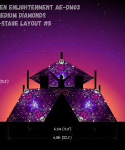 Alien Enlightenment - AE-DM03 - Psychedelic UV-Reactive DJ-Stage 3 UV-Diamonds Set - Layout #5