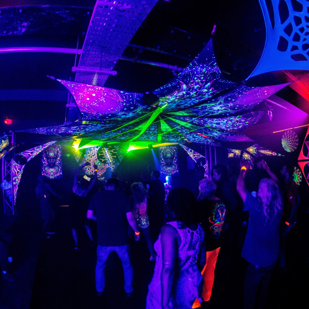 UV-Decorations at Neurotrition's trance party in the UK