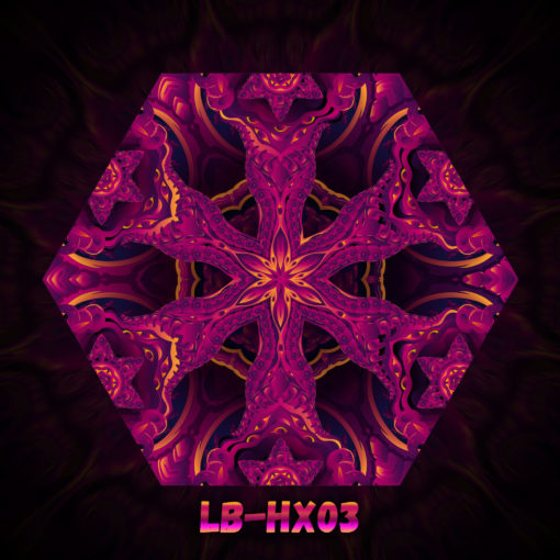LB-HX03- UV-Hexagon - Psychedelic UV-Reactive Ceiling Decoration Element - Design Preview