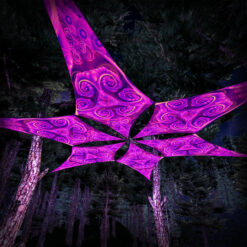 Sacred Vine - Psychedelic UV-Reactive Ceiling Decoration Canopy 6 Petals - 3D-Preview