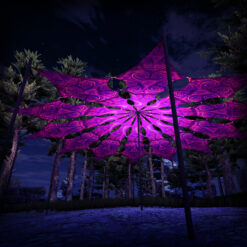 Sacred Vine - Psychedelic UV-Reactive Ceiling Decoration Canopy 12 Petals - 3D-Preview