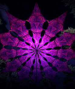 Sacred Vine - Psychedelic UV-Reactive Ceiling Decoration Canopy 12 Petals - 3D-Preview