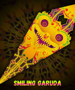 Smiling Garuda - UV-Petal - Psychedelic UV-Reactive Ceiling Decoration Element - Design Preview