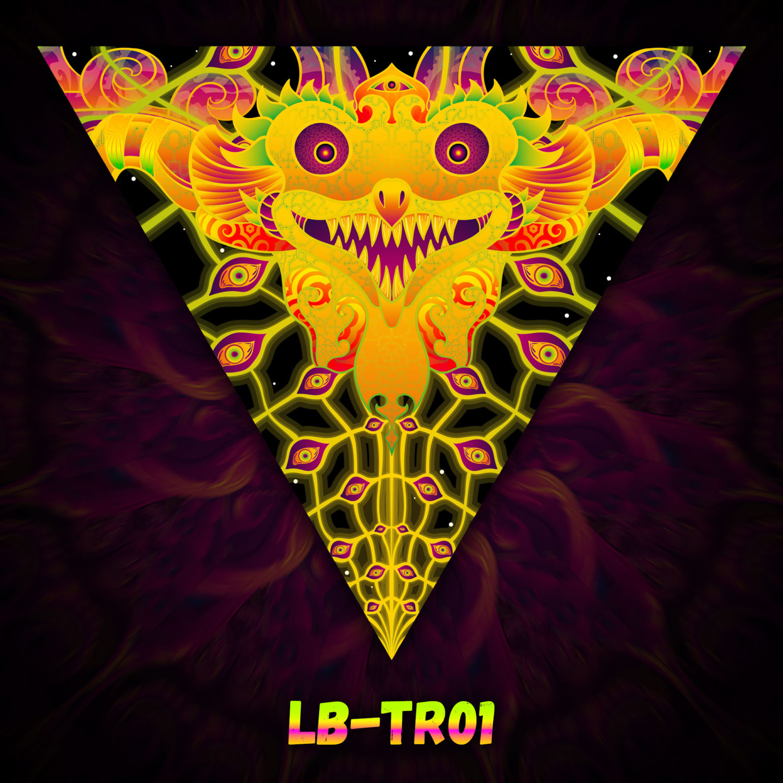 LB-TR01 - UV-Triangle - Psychedelic UV-Reactive Ceiling Decoration Element - Design Preview