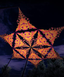 LB-TR01- 12 UV-Triangles Set - Psychedelic UV-Reactive Ceiling Decoration Element - 3D-Preview
