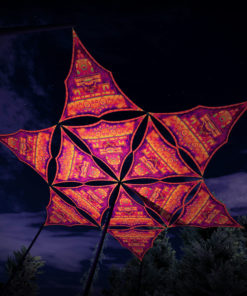 LB-TR02- 12 UV-Triangles Set - Psychedelic UV-Reactive Ceiling Decoration Element - 3D-Preview