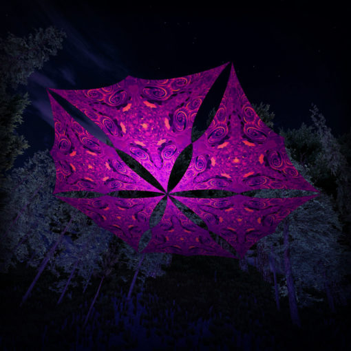 LB-TR03- 6 UV-Triangles Set - Psychedelic UV-Reactive Ceiling Decoration Element - 3D-Preview