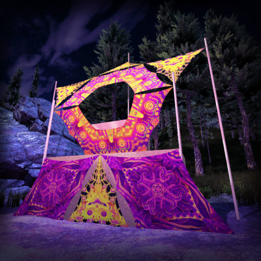 Let it Be - LB-DN02 - Donut DJ-Stage - Psychedelic UV-Reactive Decoration - 3D-Preview