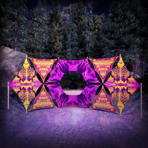 Let it Be - LB-DN03 - Donut DJ-Stage - Psychedelic UV-Reactive Decoration - 3D-Preview