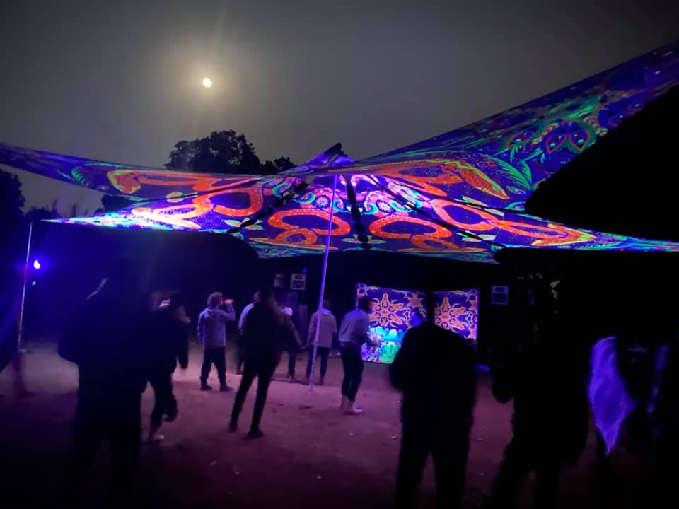 Psychedelic Trance Party UV-Reactive Decorations by Andrei Verner - Collaboration with Andy Productions