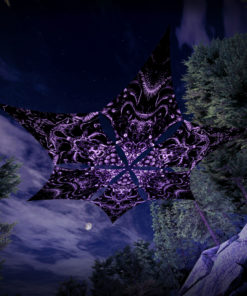 Hell-o-Ween - Hexagram - HL-DM01 and HL-DM02 UV-Diamonds -Psychedelic Black&White Canopy 3D-Preview