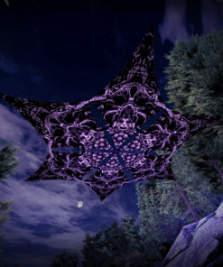 Hell-o-Ween - Hexagram - HL-DM01 UV-Diamonds -Psychedelic Black&White Canopy 3D-Preview