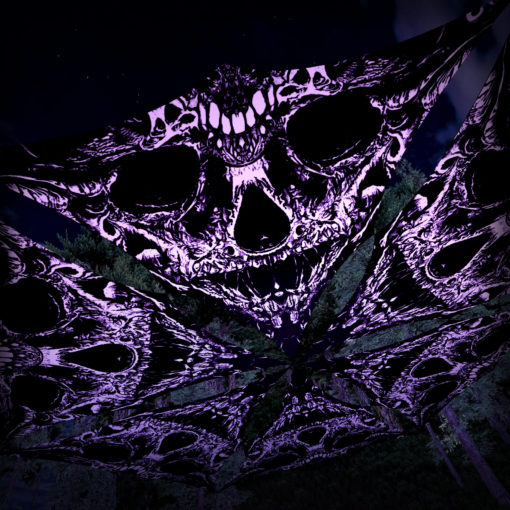 Hell-o-Ween - HL-TR02 -Psychedelic Black&White Halloween Canopy - 6 triangles set -3D-Preview