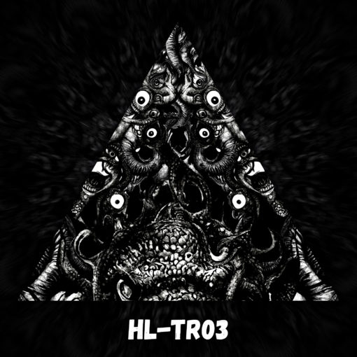 Hell-o-Ween - HL-TR03 -Psychedelic Black&White Halloween Triangle Decoration - Design Preview
