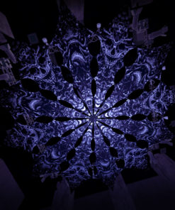 Helloween - Urzonuth & Zinoleg -Psychedelic Black&White Canopy - 12 petals set - Large Size 11m diameter -3D-Preview in a club