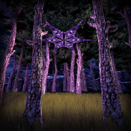 Hell-o-Ween - Zinoleg -Psychedelic Black&White Halloween Canopy - 6 petals set -3D-Preview
