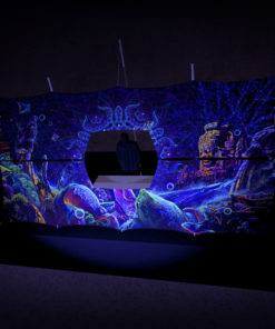 Epic Underwater Kingdom - DJ-booth - 3D-Preview - UV-Reactive Print on Lycra
