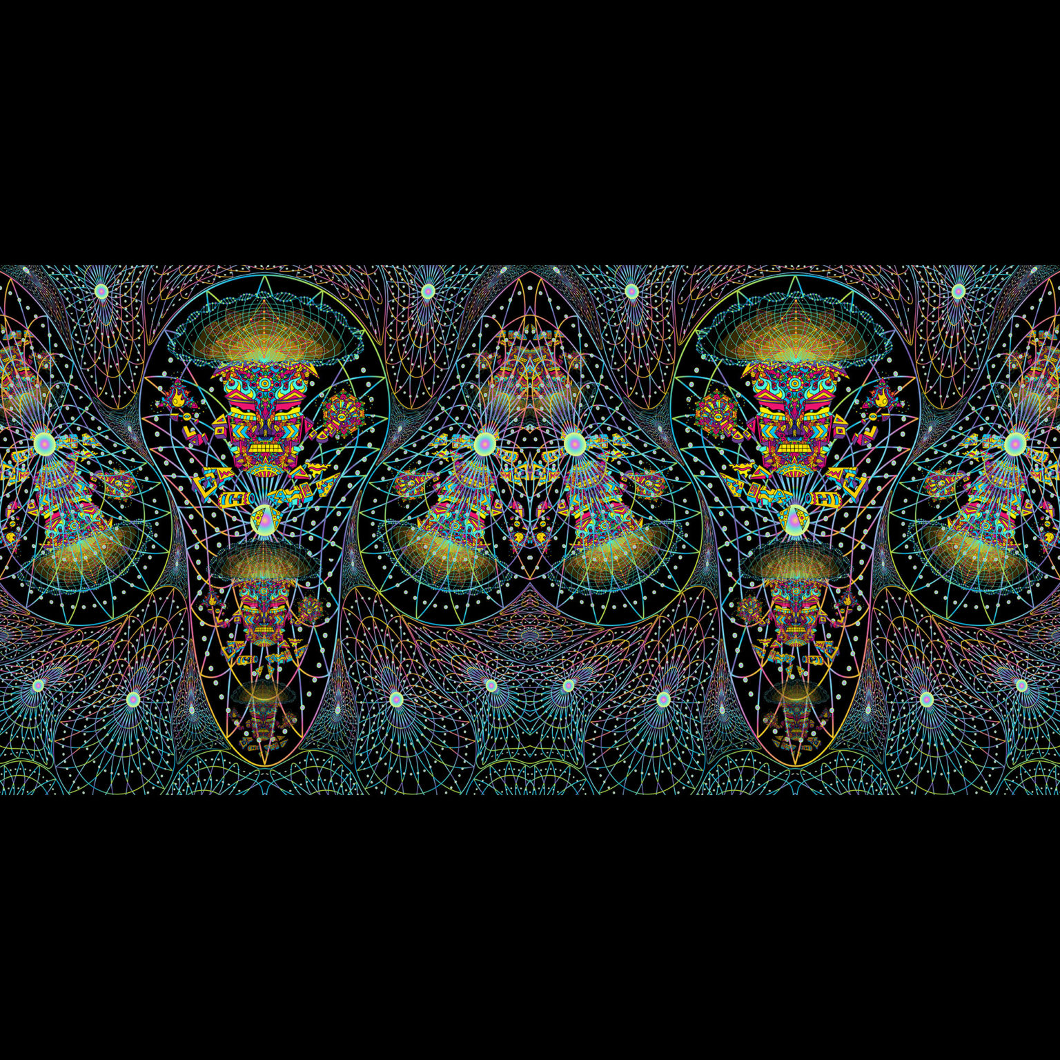 Mushroom God - DJ-booth - Art - Full