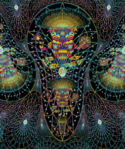Mushroom God - DJ-booth - Art - Closeup