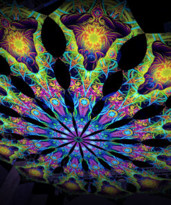 Reincarnation 2 - Adept -Psychedelic UV Canopy - 12 petals set - Large Size 11m diameter -3D-Preview in a club