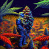Marijuana Astronaut V2 - Trippy Tapestry - Colorful UV Stoner Backdrop Psychedelic UV-Reactive Fluorescent Wall Art