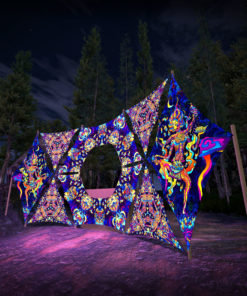 Kali in Acidland - KL-DN01 - Donut DJ-Stage - Psychedelic UV-Reactive Decoration - 3D-Preview