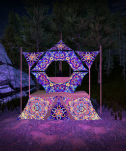 Kali in Acidland - KL-DN02 - Donut DJ-Stage - Psychedelic UV-Reactive Decoration - 3D-Preview