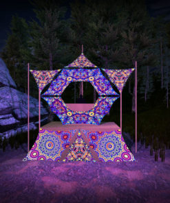 Kali in Acidland - KL-DN05 - Donut DJ-Stage - Psychedelic UV-Reactive Decoration - 3D-Preview