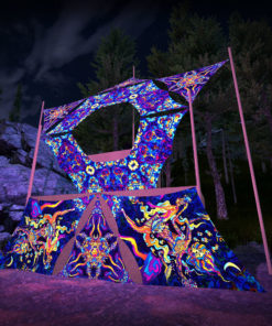 Kali in Acidland - KL-DN06 - Donut DJ-Stage - Psychedelic UV-Reactive Decoration - 3D-Preview
