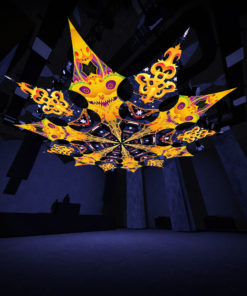Smiling Garuda and Murbuz - Psychedelic UV Canopy - 12 petals set - 3D-Preview
