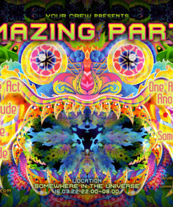 Barong Psychedelic Trance Party Promotion A5 Flyer Template