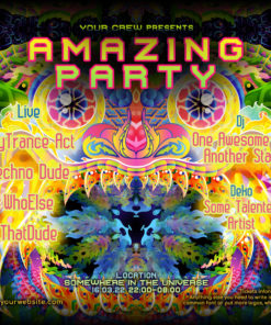 Barong Psychedelic Trance Party Promotion Instagram Post Template