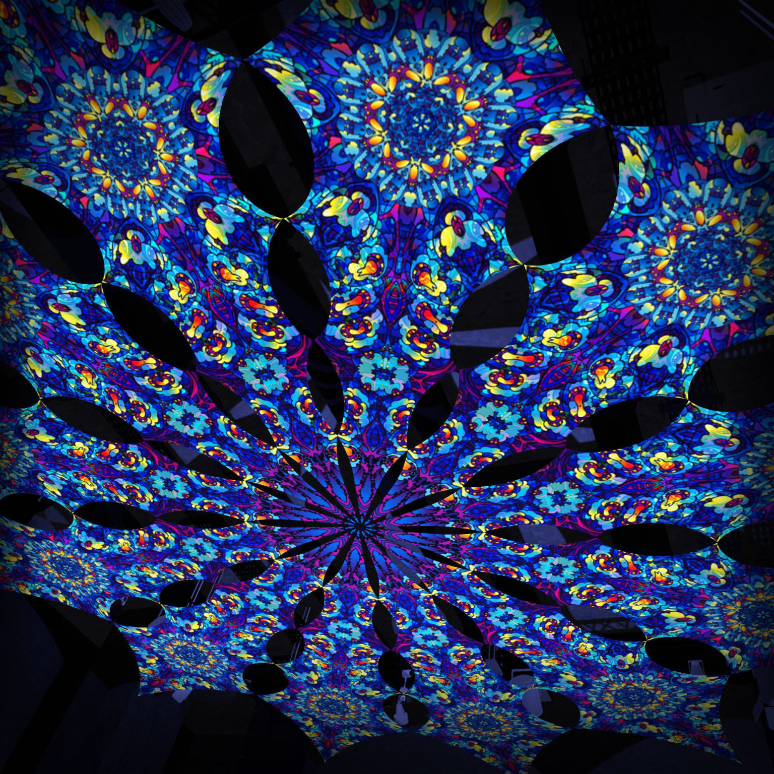 Dreamy Tanzanite - Psychedelic UV Canopy - 12 petals set - 3D-Preview