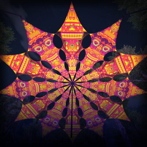 DMTemple and DMTizzin - Psychedelic UV Canopy - 12 petals set - 3D-Preview - Open Air Festival