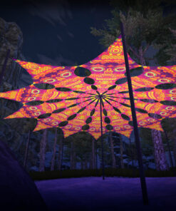 DMTizzin - Psychedelic UV Canopy - 12 petals set - 3D-Preview - Open Air Festival