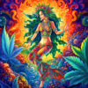 4/20 V-2023 - Psychedelic UV-Tapestry - Art