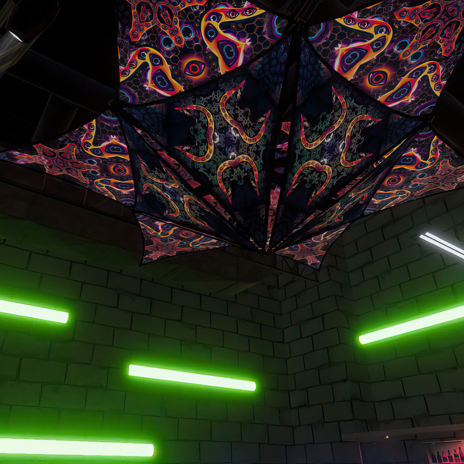 3D-Preview App Development Work in Progress - Canopy in a club interior